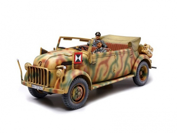 32553 Tamiya Немецкий штабной автомобиль Kommandeurwagen Steyr Type 1500A с двумя фигурмаи (1:48)