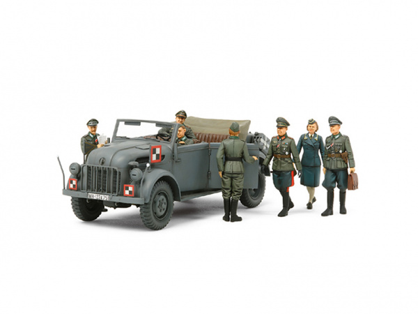 25149 Tamiya Штабная машина Steyr Type 1500A Kommanderwagen с 7 фигурами (1:35)