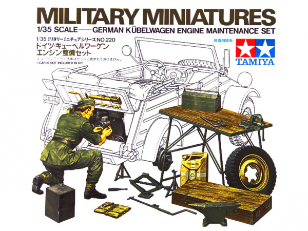 35220 Tamiya Немецкий ремонтник, ремонтирующий двигатель Kubelwagen (1:35)