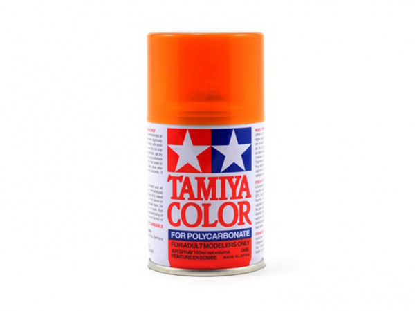 86043 Tamiya PS-43 Transluscent Orange (Полупрозрачная оранжевая) краска-спрей 100 мл.