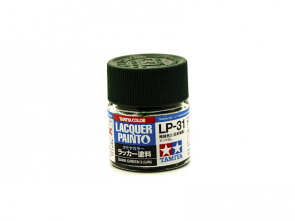 LP-31 Dark Green 2 IJN (Темно-зеленая 2, японский флот) краска лаковая, 10 мл. Tamiya 82131