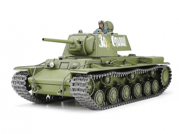 35372 Tamiya Советский тяжелый танк КВ-1 1941 г, ранняя версия с фигурой танкиста (1:35)