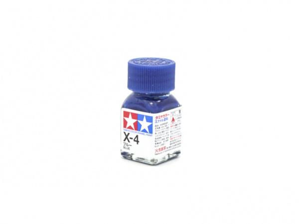X-4 Blue gloss, enamel paint 10 ml. (Синий глянцевый) Tamiya 80004