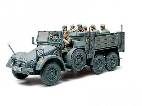 32534 Tamiya Машина 6х4 Krupp Protze (Kfz.70) с восьмью фигурами (1:48)