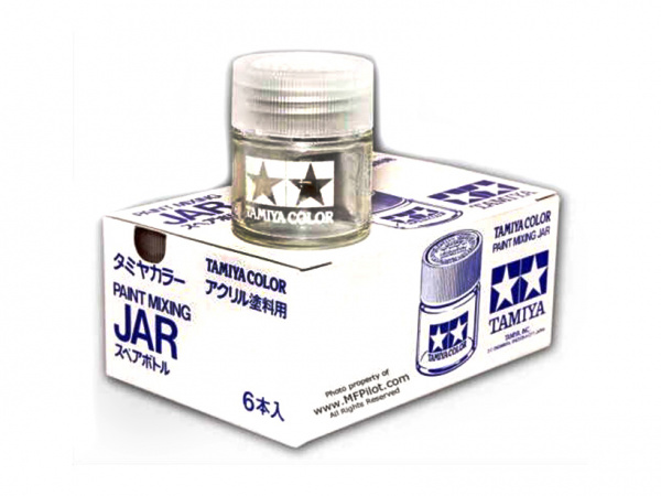 81041 Tamiya Баночка 20 мл. с делением для смешивания и хранения красок