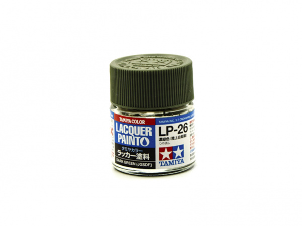 LP-26 Dark Green JGSDF (темно-зеленая) краска лаковая, 10 мл. Tamiya 82126