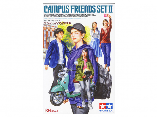 24356 Tamiya Набор миниатюр Campus Friends Set II (1:24)