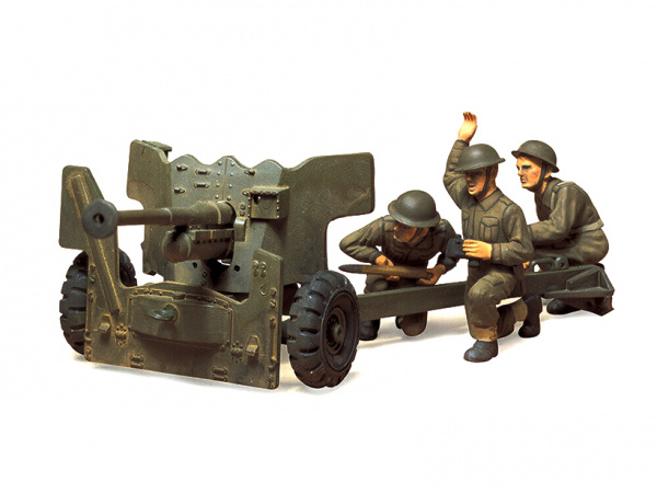 35005 Tamiya Британская 6 фунтовая противотанковая пушка, калибра 57мм с 3 фигурами (1:35)